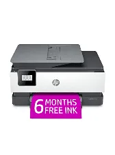 HP OfficeJet 8015e Wireless Color All-in-One Printer with 6 Months Free Ink with HP+(228F5A), White